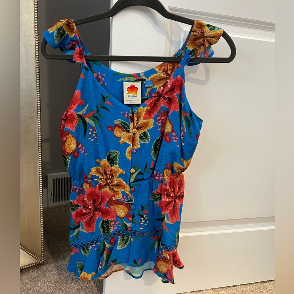 Farm RIO flutter sleeve tank top